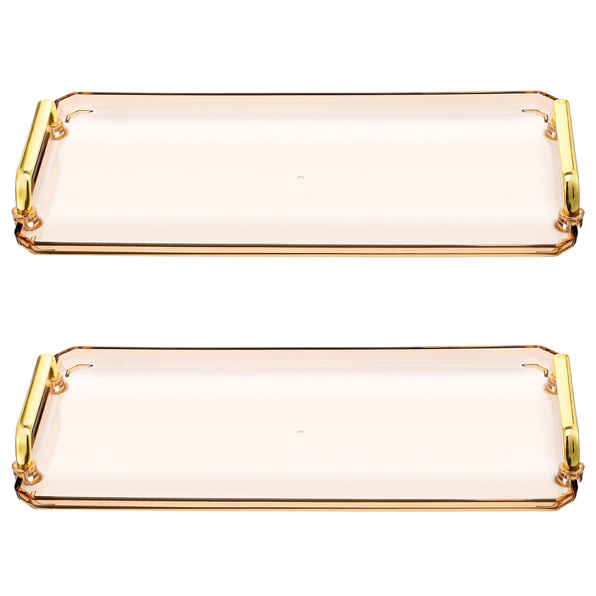 Kifmurase serving tray with golden handles set of 2 for party decor