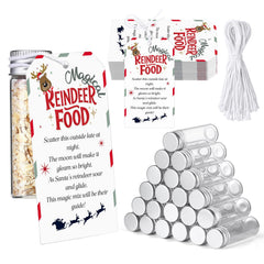 Kigeli 36 set Christmas Reindeer Food Glass Jar with Lid and Card product image