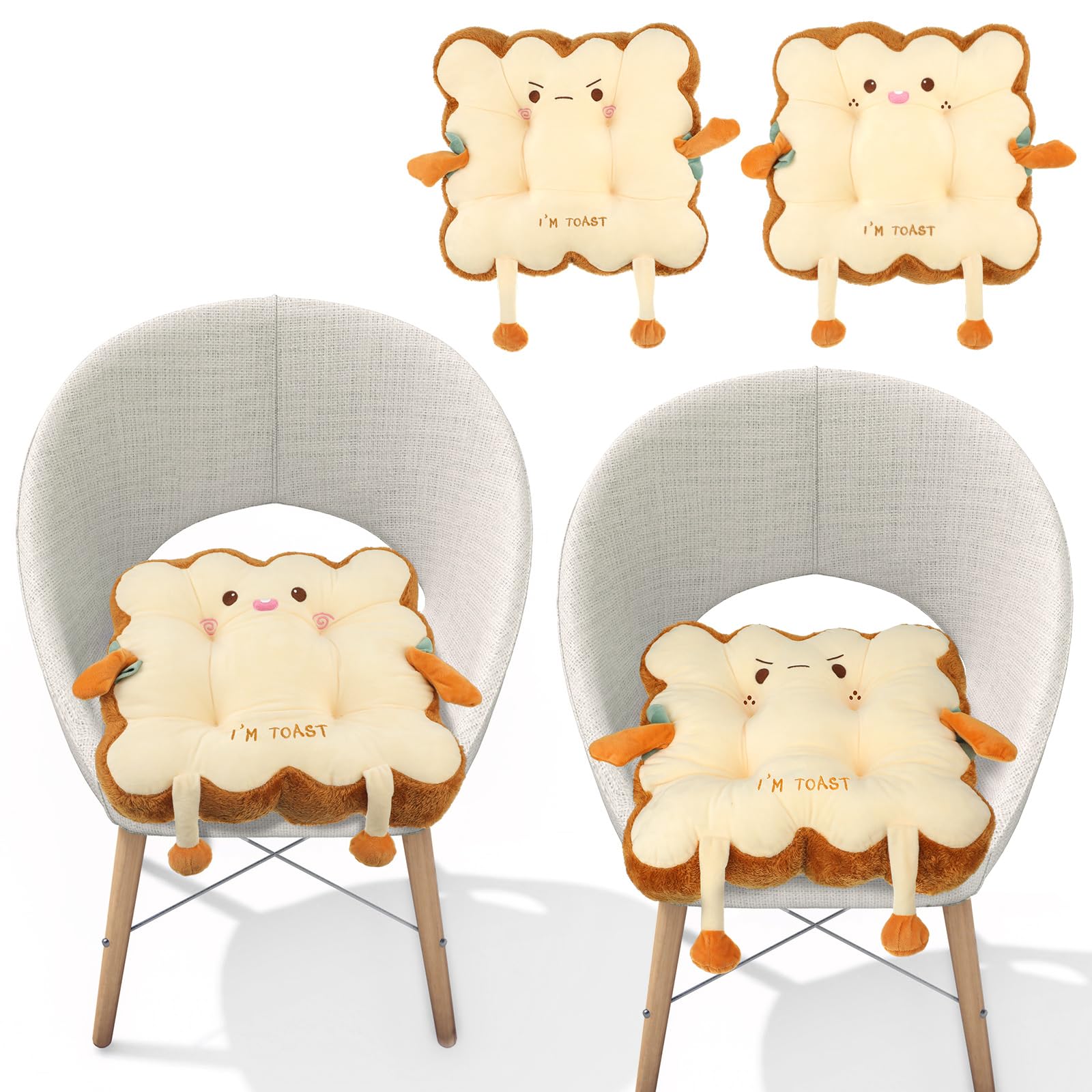 Kawaii toast bread pillow decor gift set