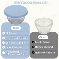 BPA-free silicone lids for Libbey glass containers