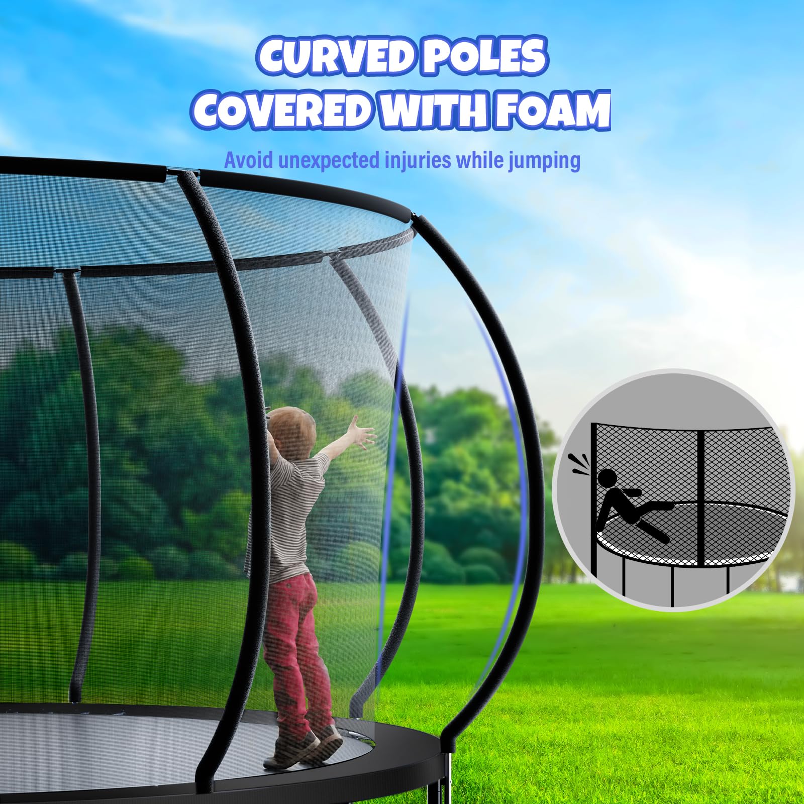 Four-leg base of Kiivakii 12ft trampoline