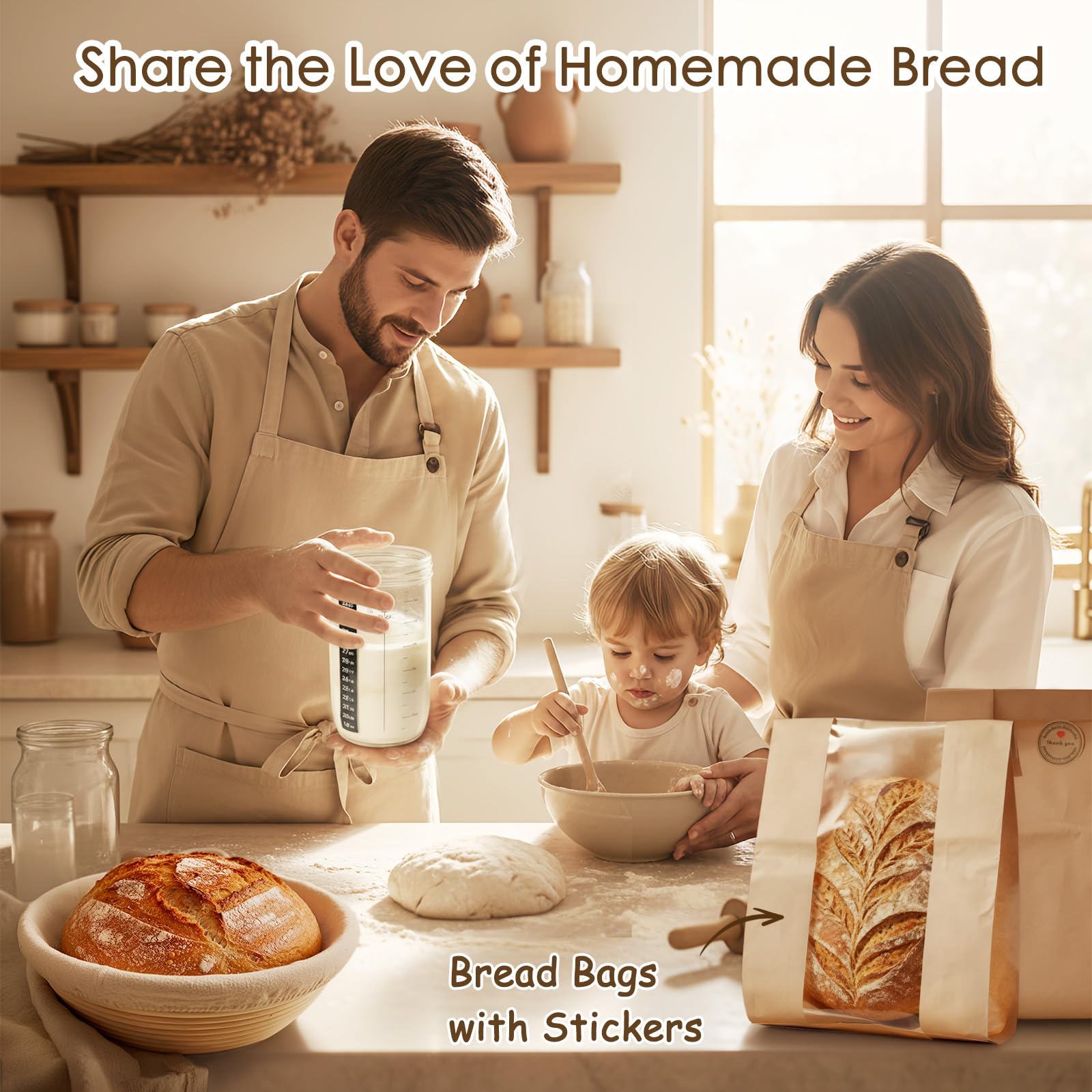 Kikcoin Ten bread bags for storage and shaping