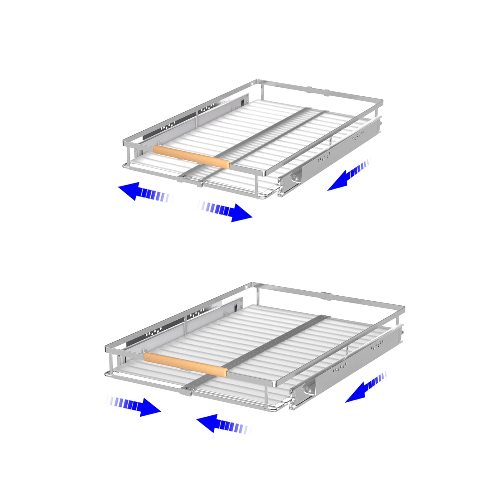 KIKIBRO pull out drawer cabinet organizer front view