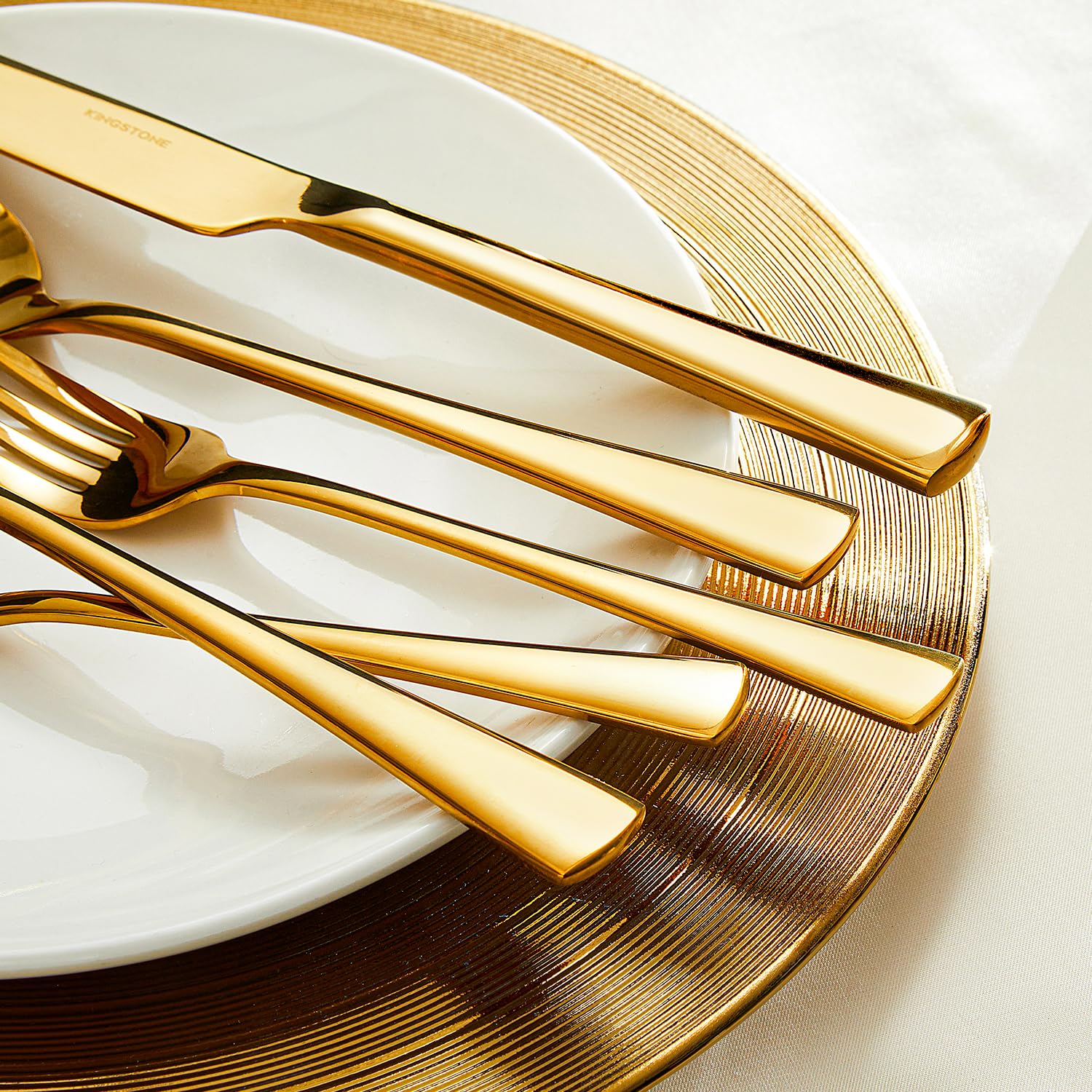 Dishwasher safe KINGSTONE flatware with mirror finish