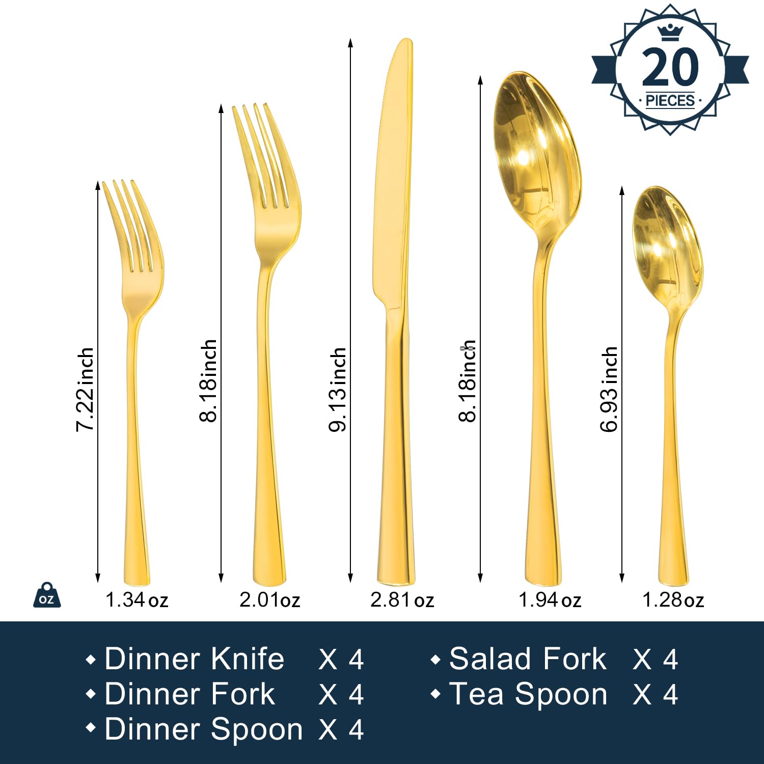 Hand polished mirror finish KINGSTONE silverware