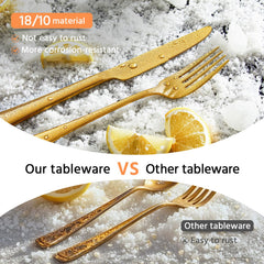 Stainless steel silverware set by KINGSTONE