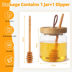 6.3 inch dipping stick designed for KinomiYa honey jar