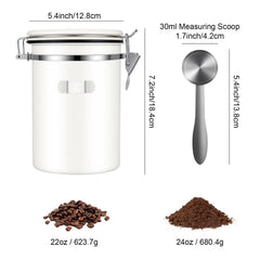 Coffee canister lid shows calendar date dial Date Tracker