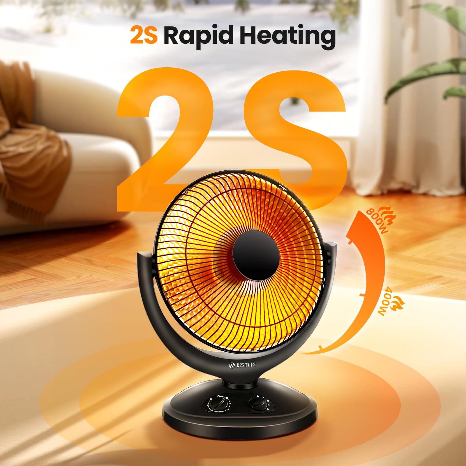 Thermostat and timer feature on Kismile heater