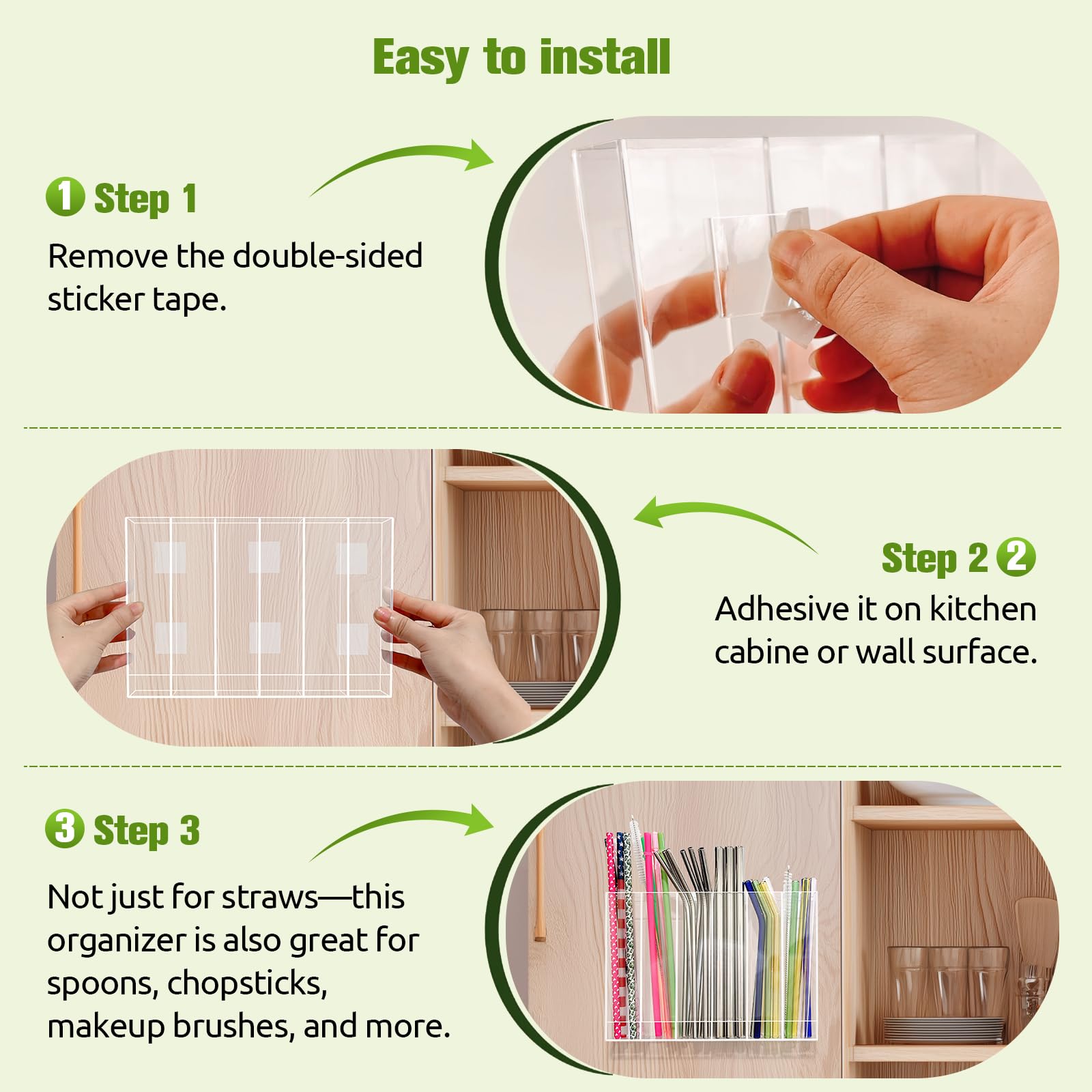 Kitchen accessories container for counter storage