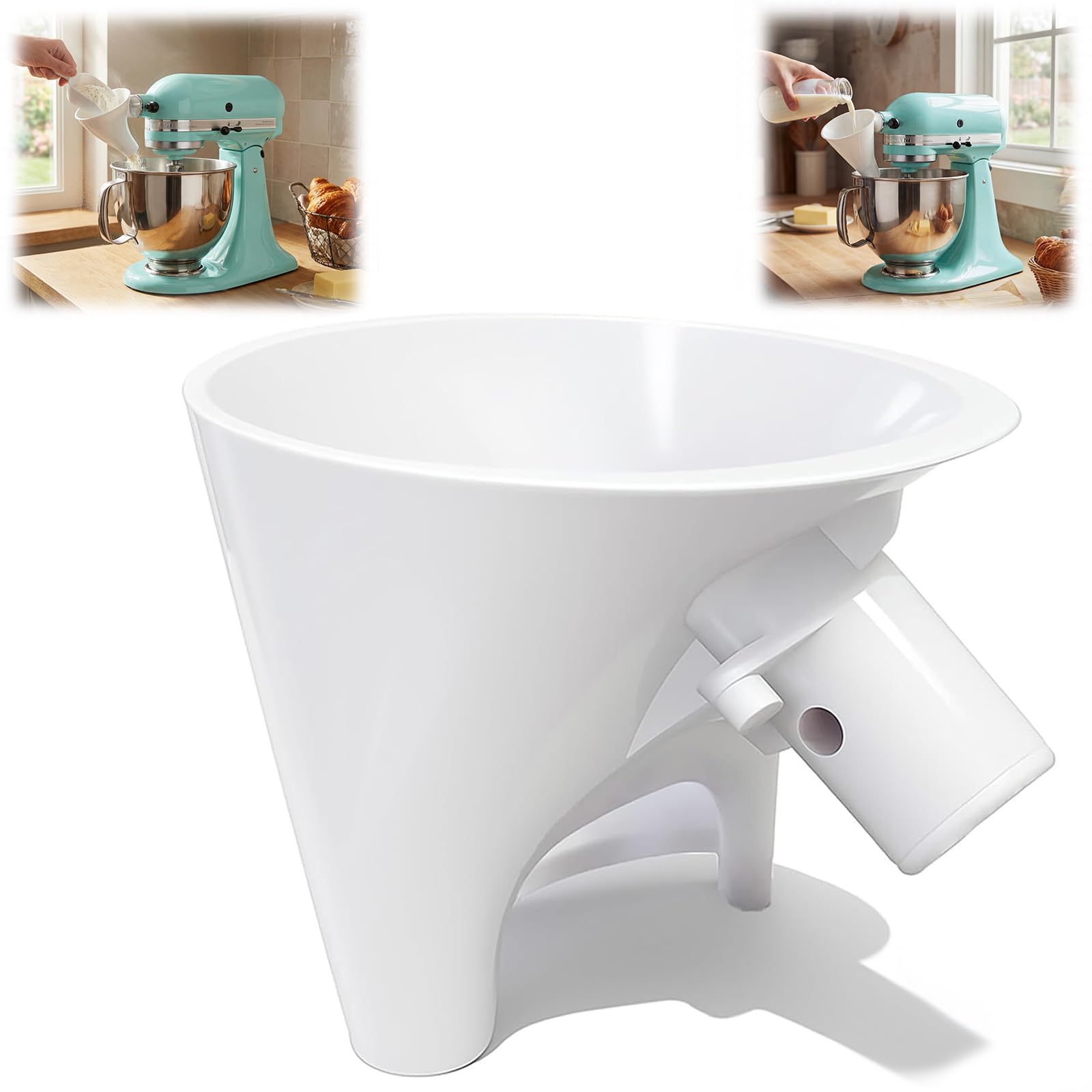 Kitchen Aid flour funnel white for mixer