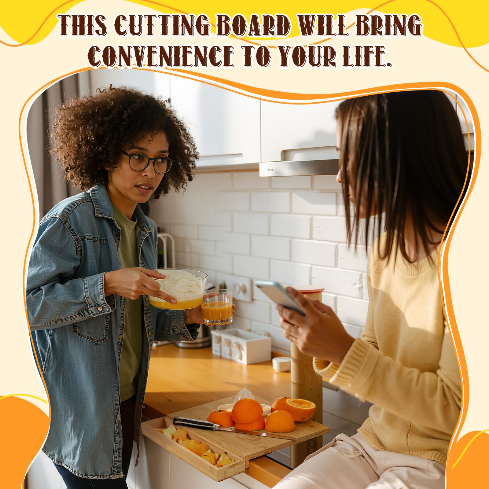 Kitchen cutting board suitable for vegetables fruits and meats