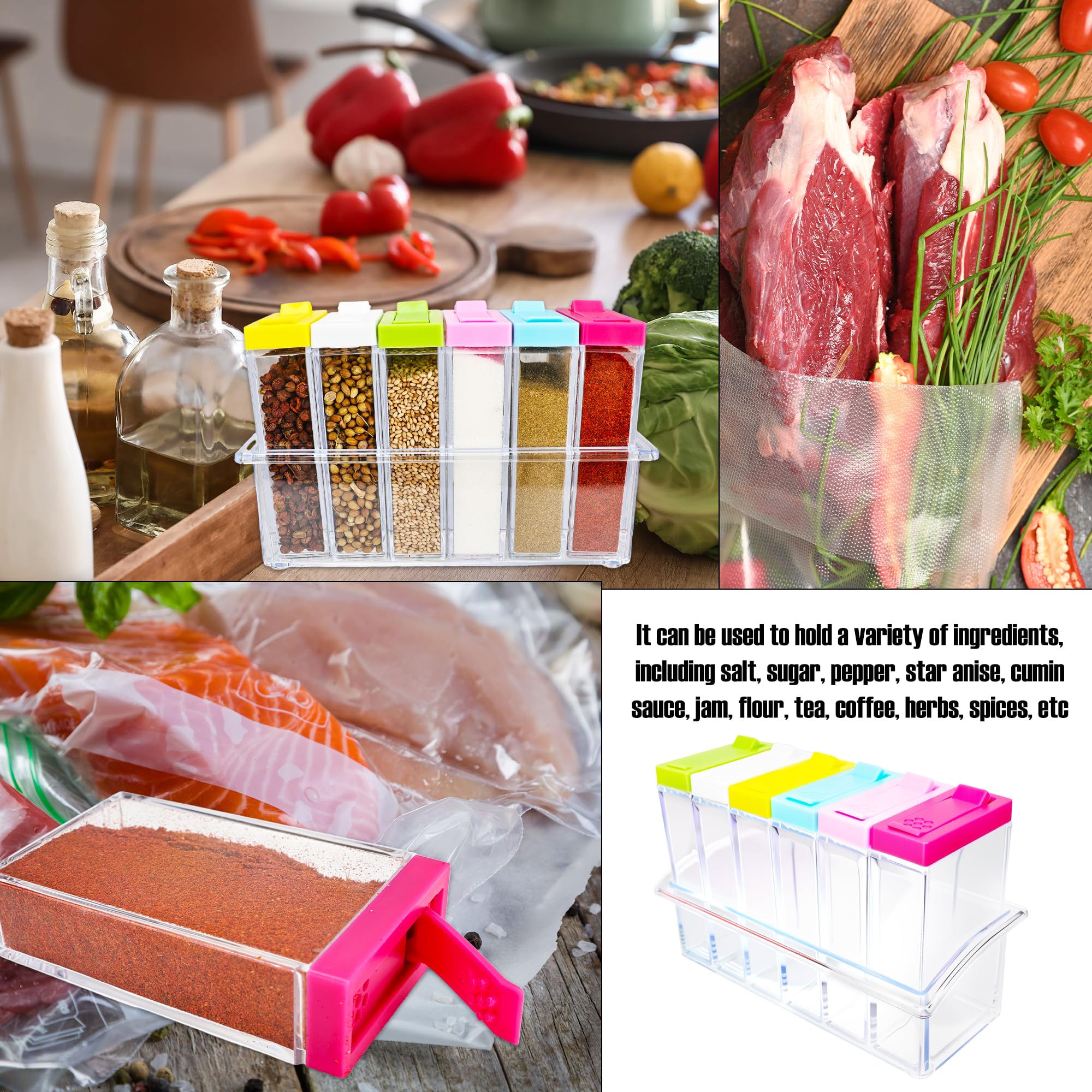 Portable spice shaker box suitable for kitchen and travel