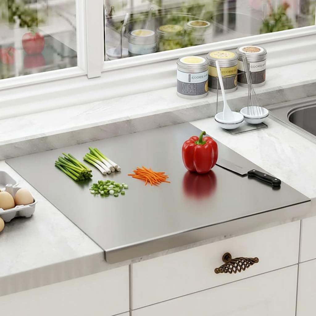Durable stainless steel cutting board for busy kitchens