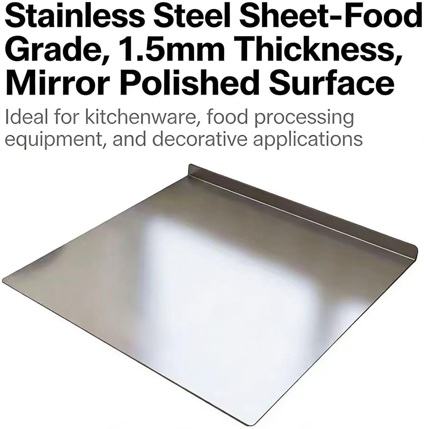 Stainless steel kitchen cutting board with durable construction