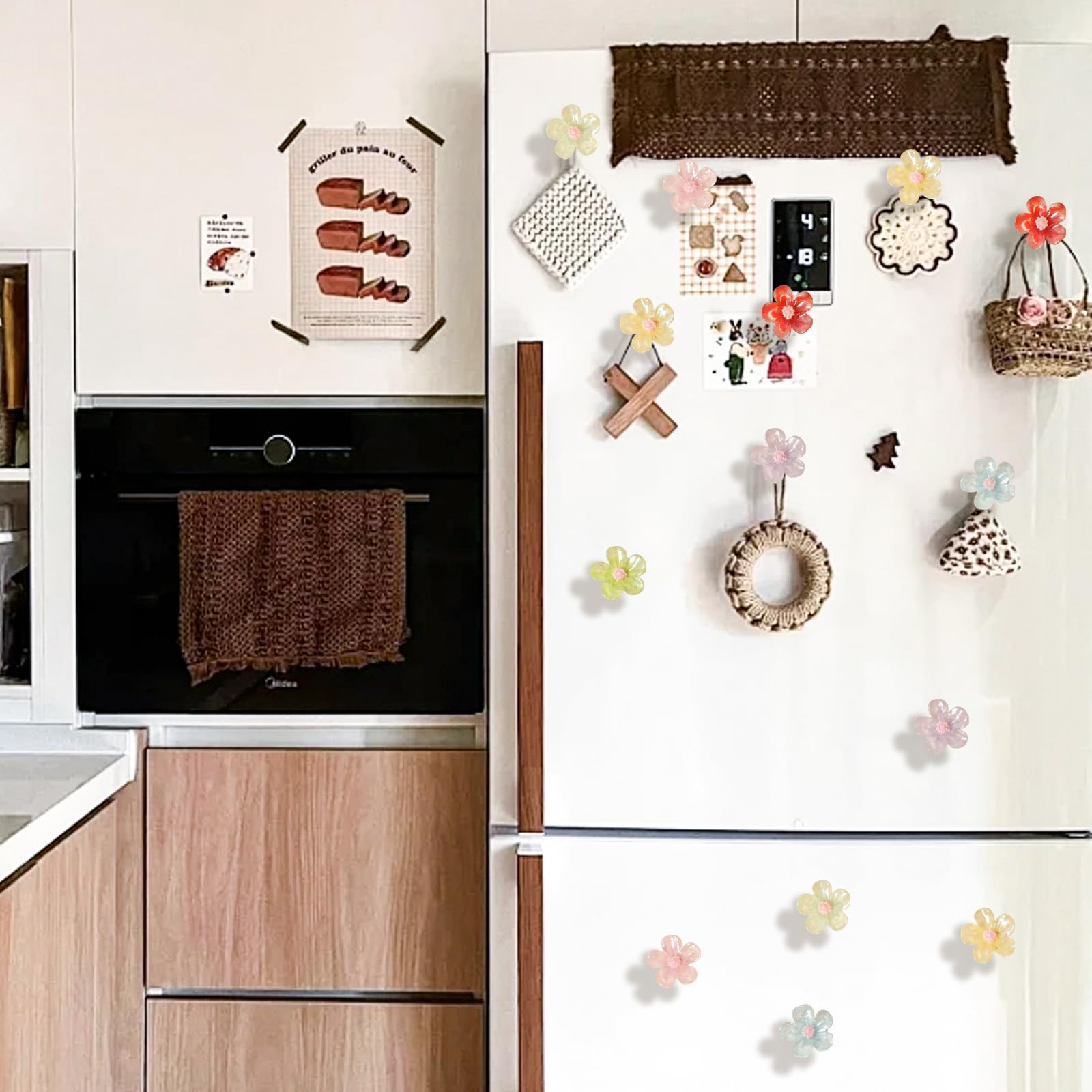 Decorative magnets for kitchen and office spaces