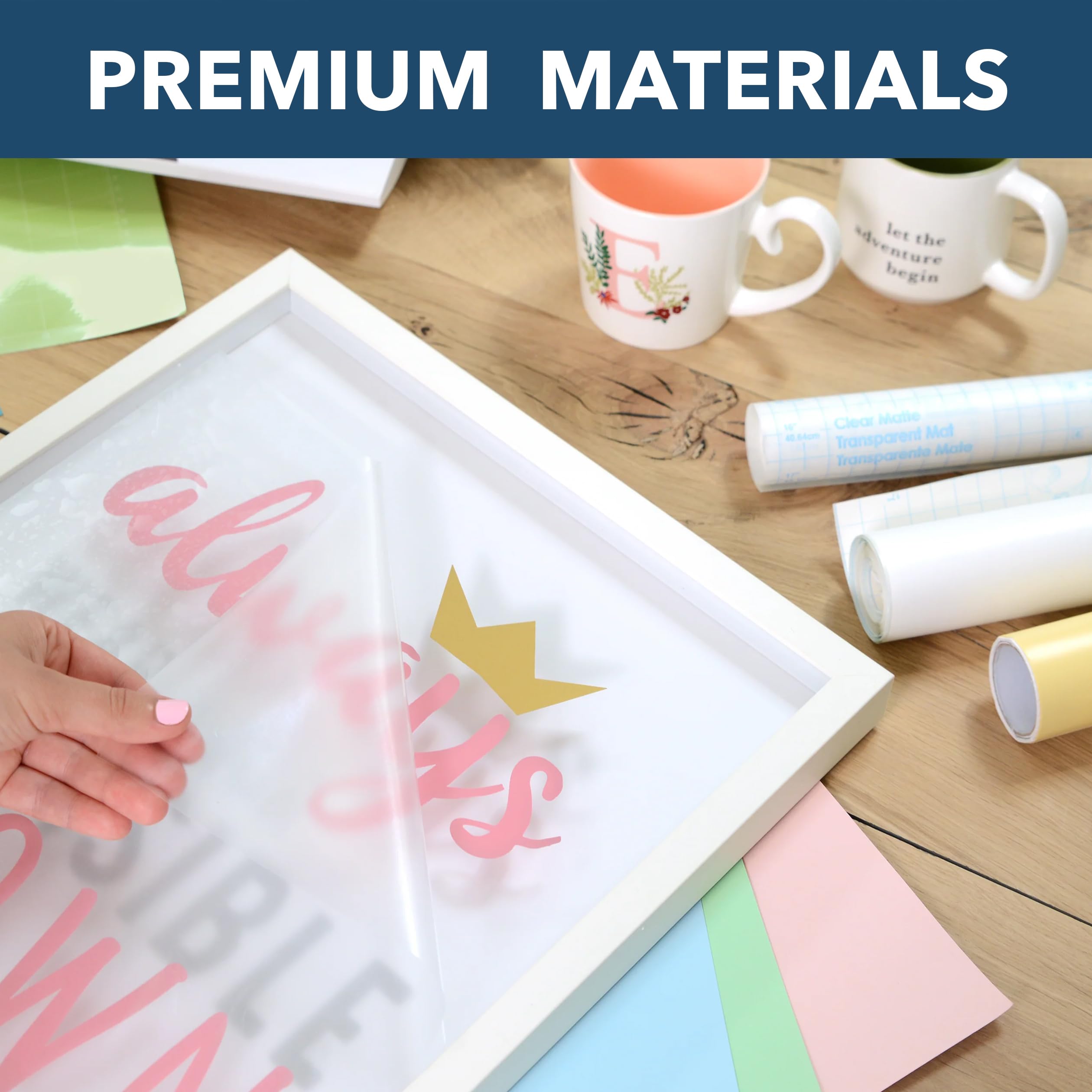 Easy peel-and-stick cabinet liner in use