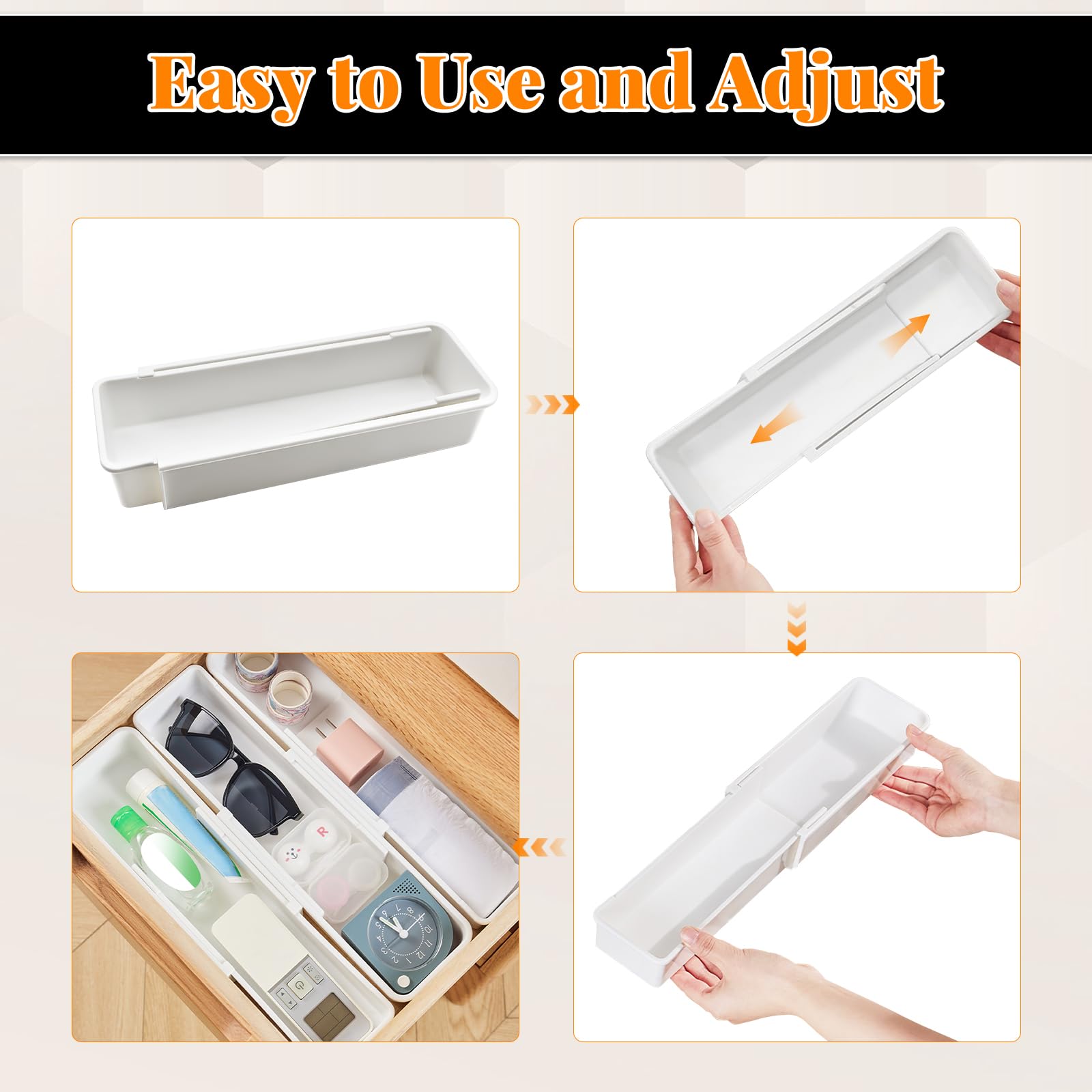 Easy-clean plastic tray for utensils and tools