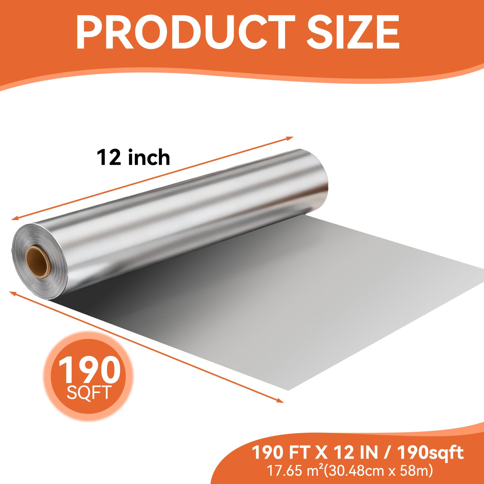 Commercial-style foil roll used in cafeterias delis