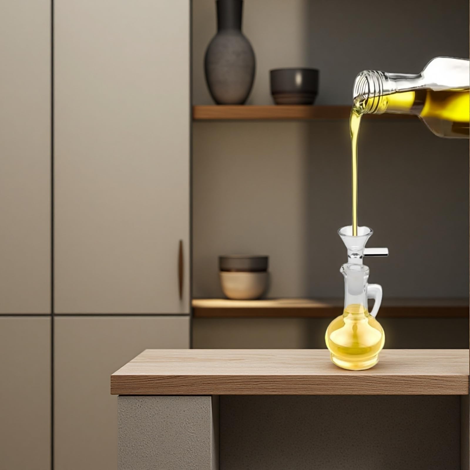 glass funnels for precise pouring in the kitchen