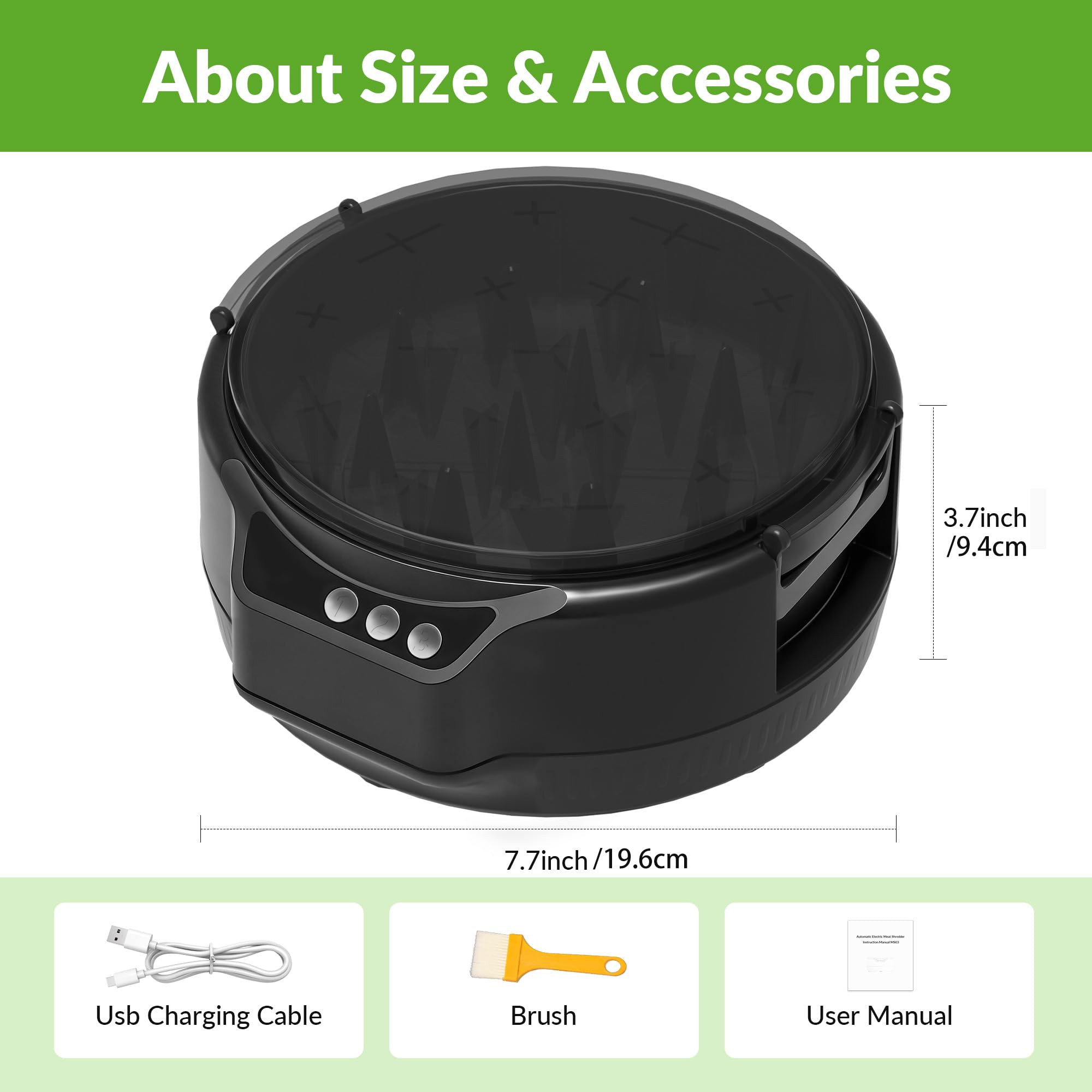 Compact size 7.7 by 3.7 inches for portability