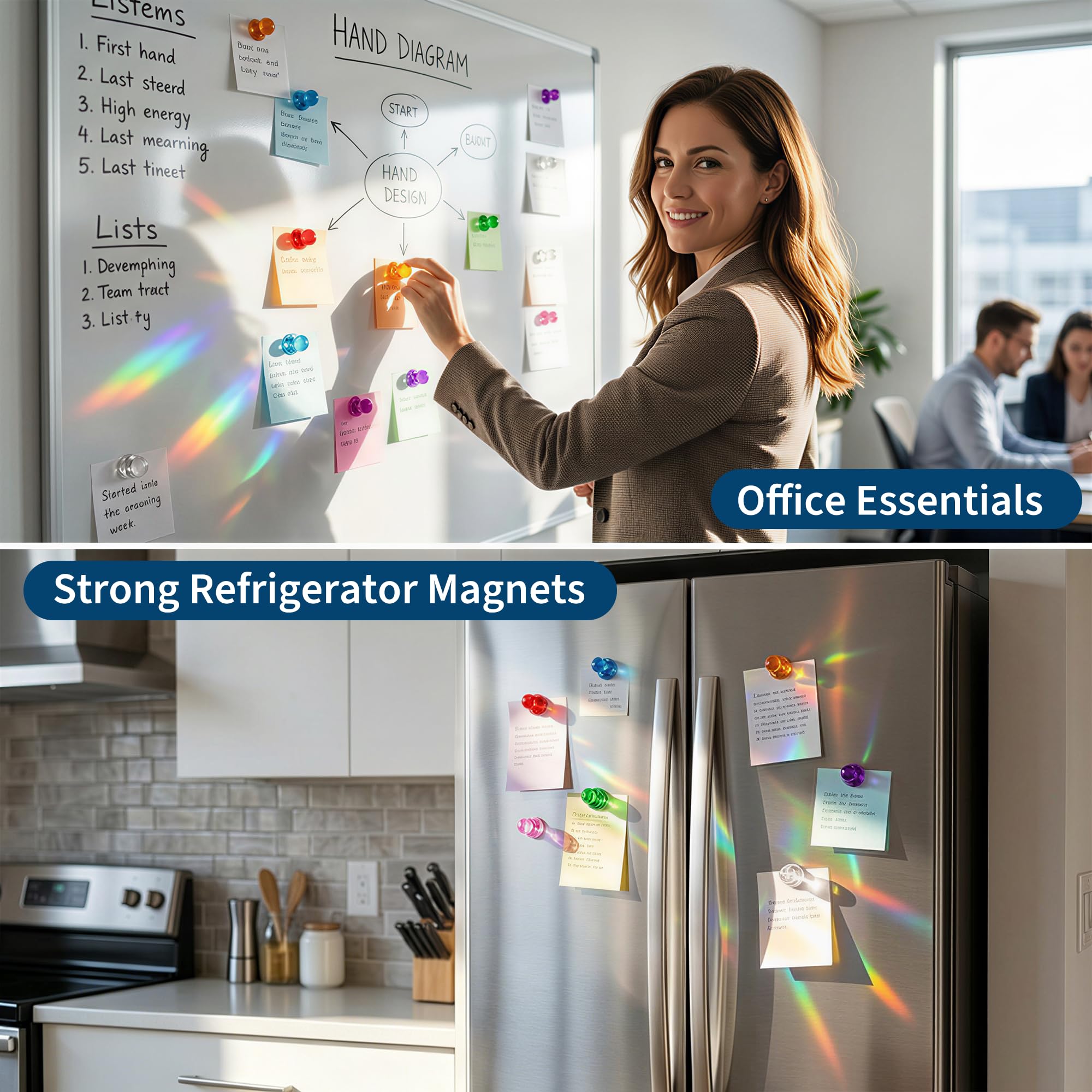 Classroom magnets on whiteboard and fridge Tiergrade