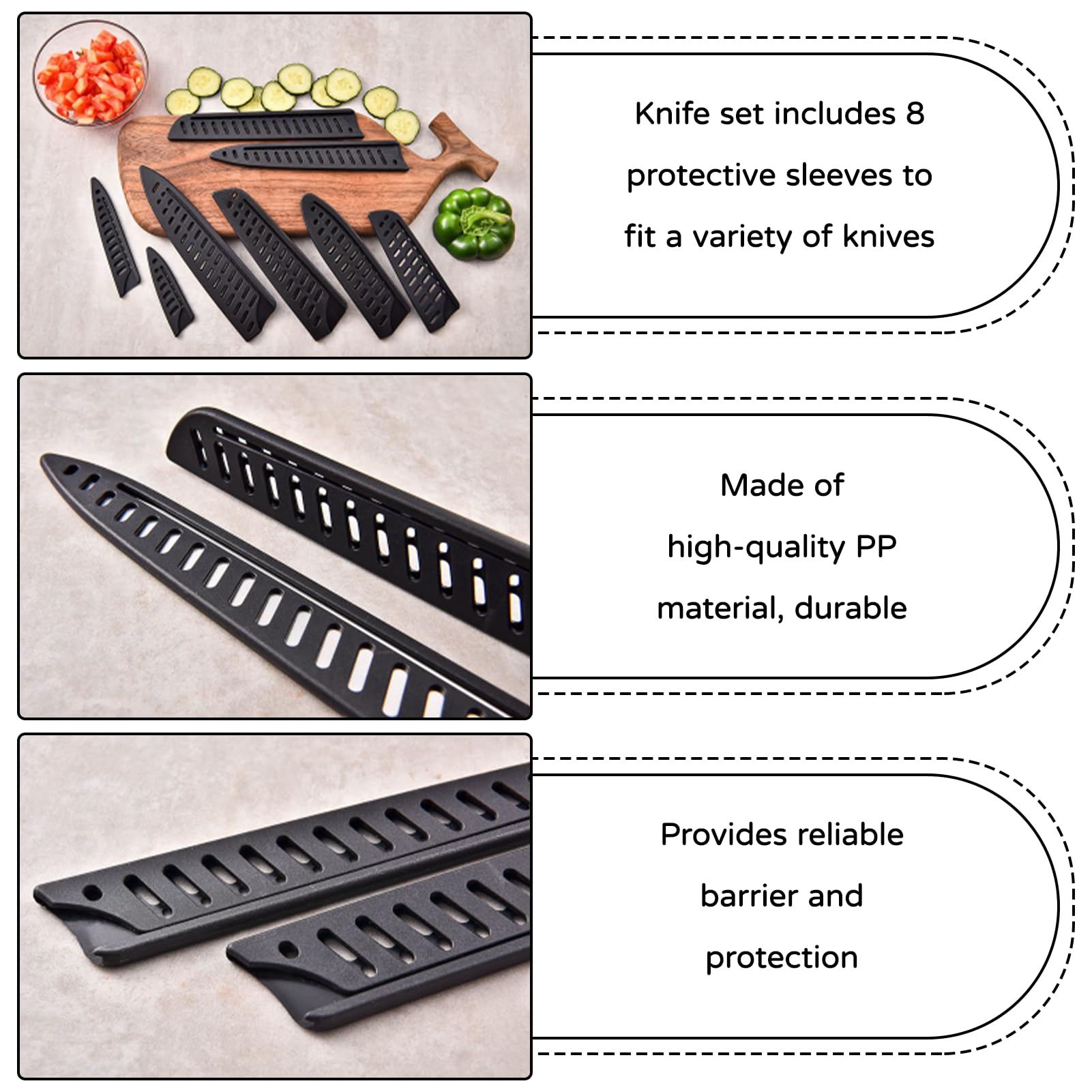 kitchen knife sheath in black