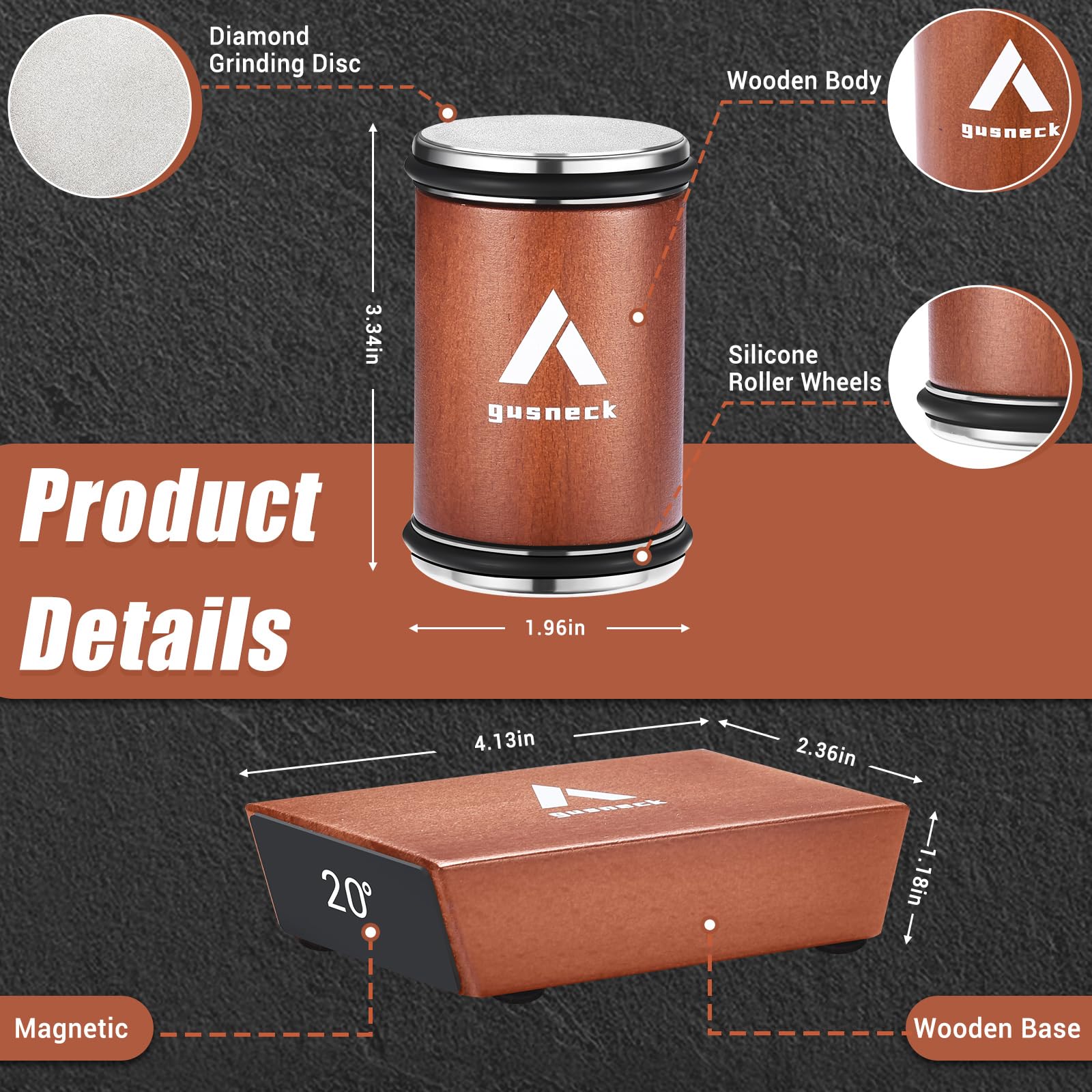 Afilador De Cuchillos knife sharpener with magnetic base