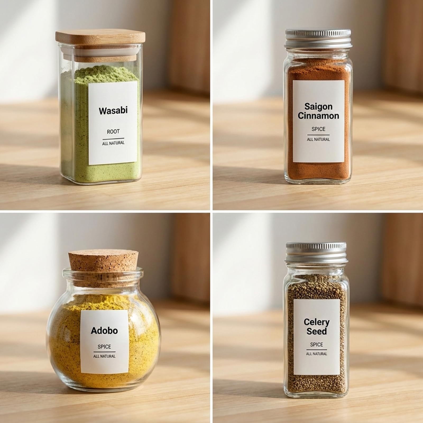 Kitchen labeling solution for jar organization and storage