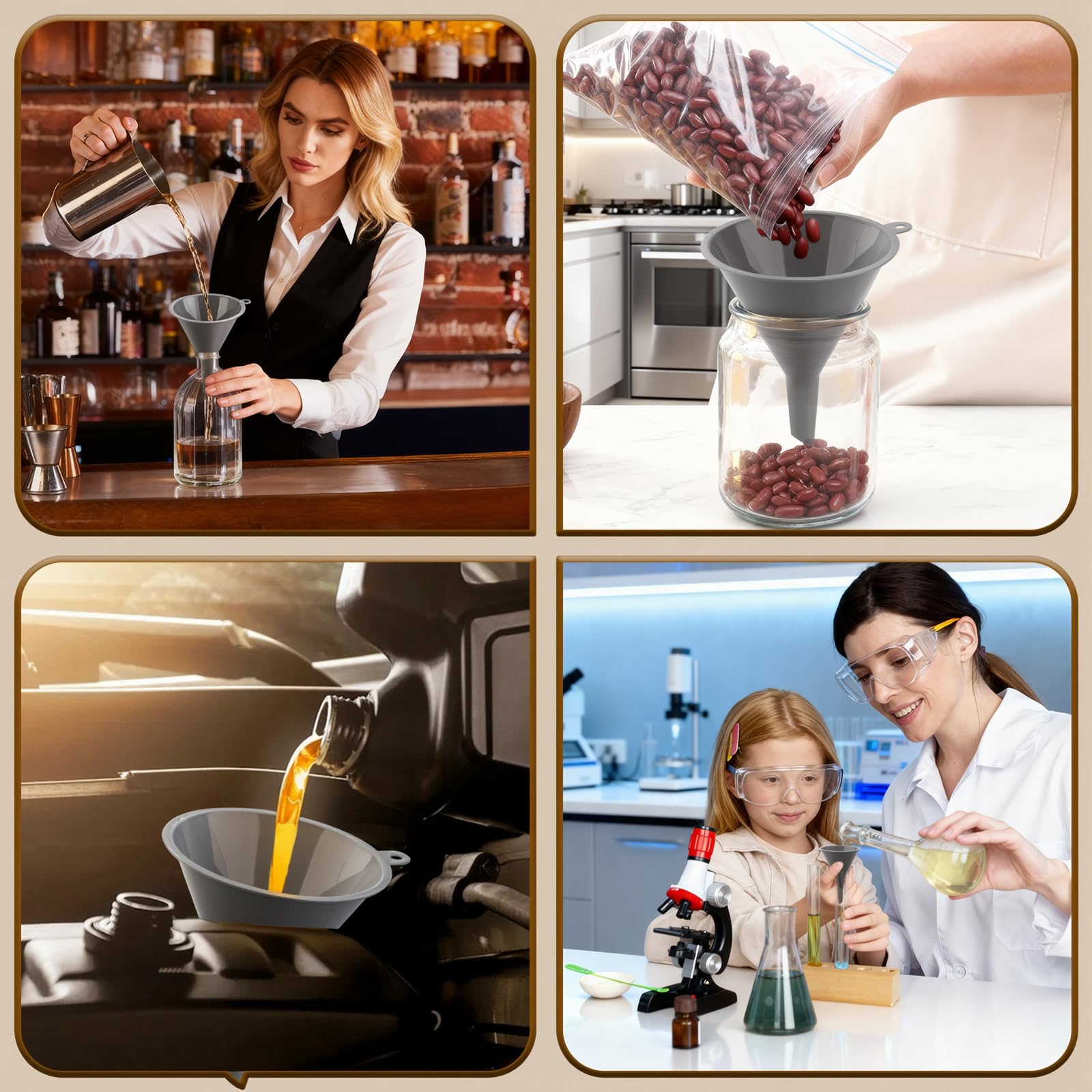 kitchen oil and condiment funnel alt text