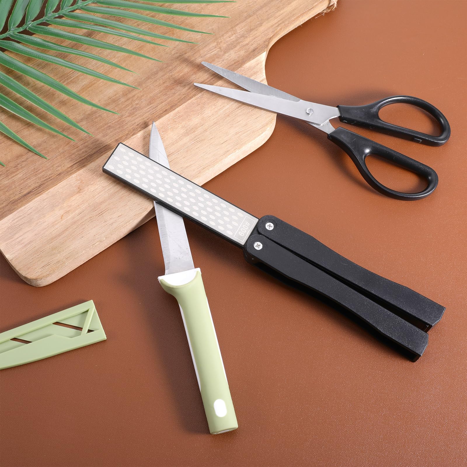Versatile sharpener for kitchen and outdoor tools