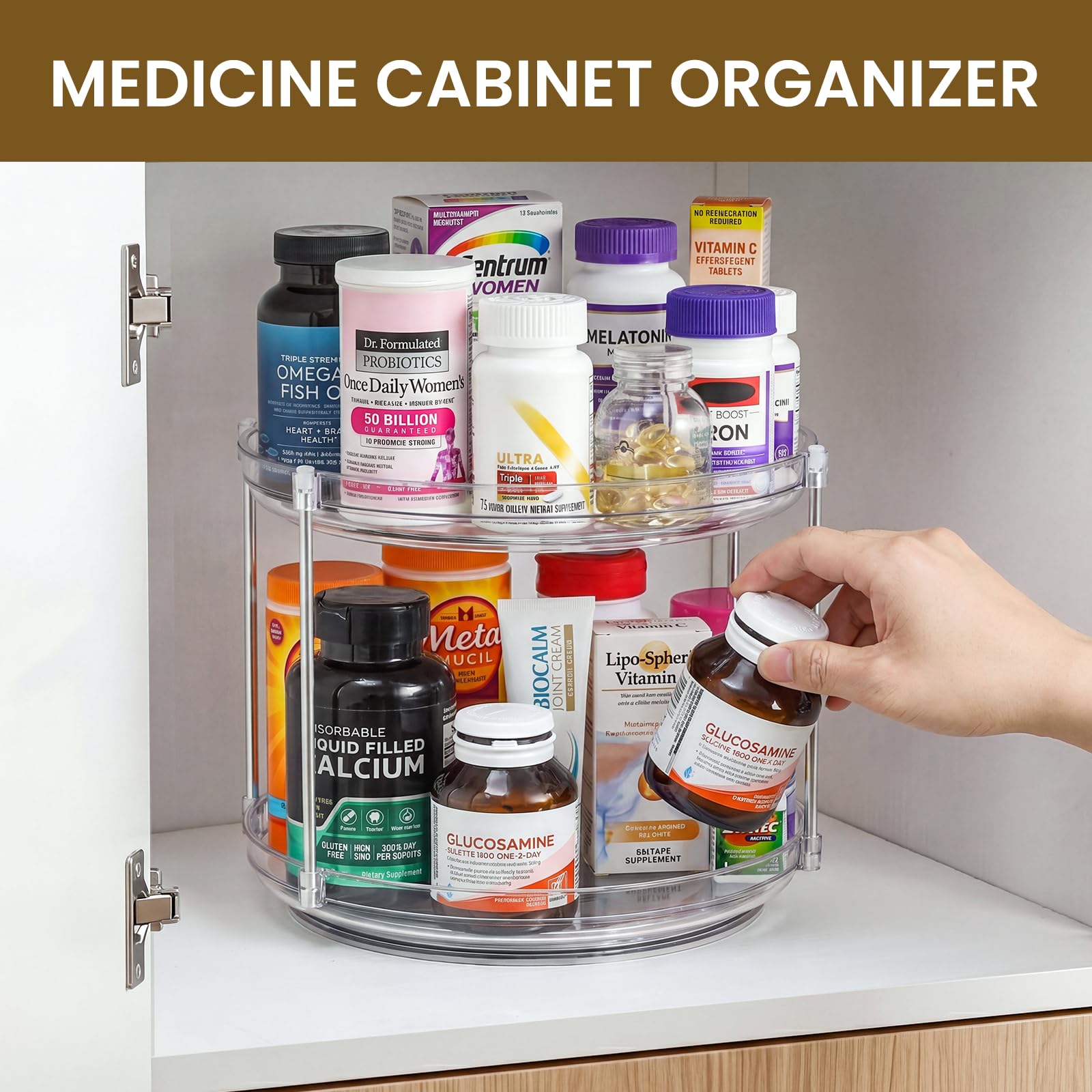 Kitchen pantry organization lazy Susan set
