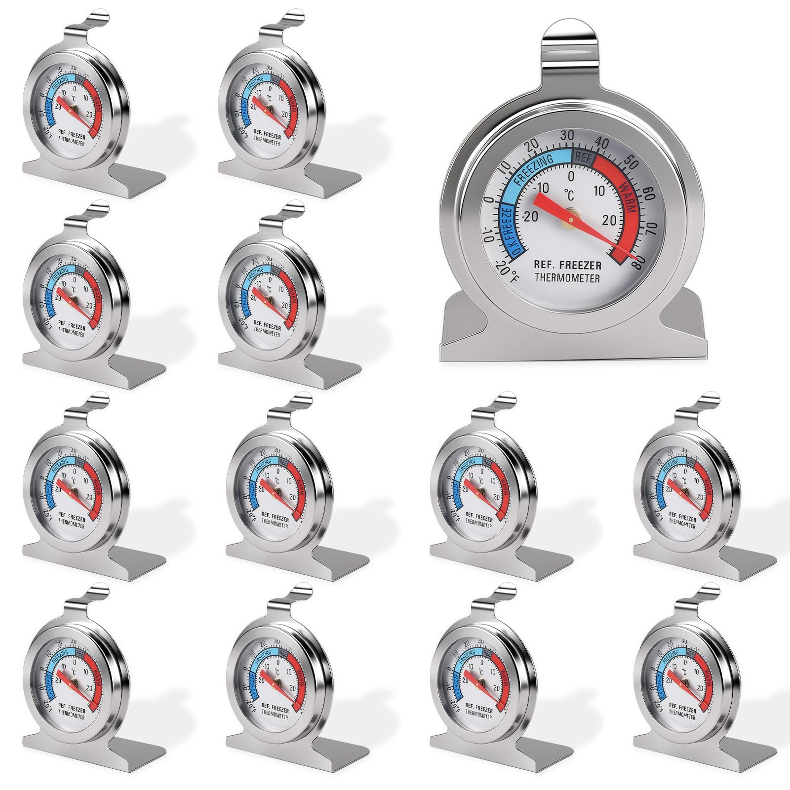 refrigerator freezer thermometer for multi-zone monitoring