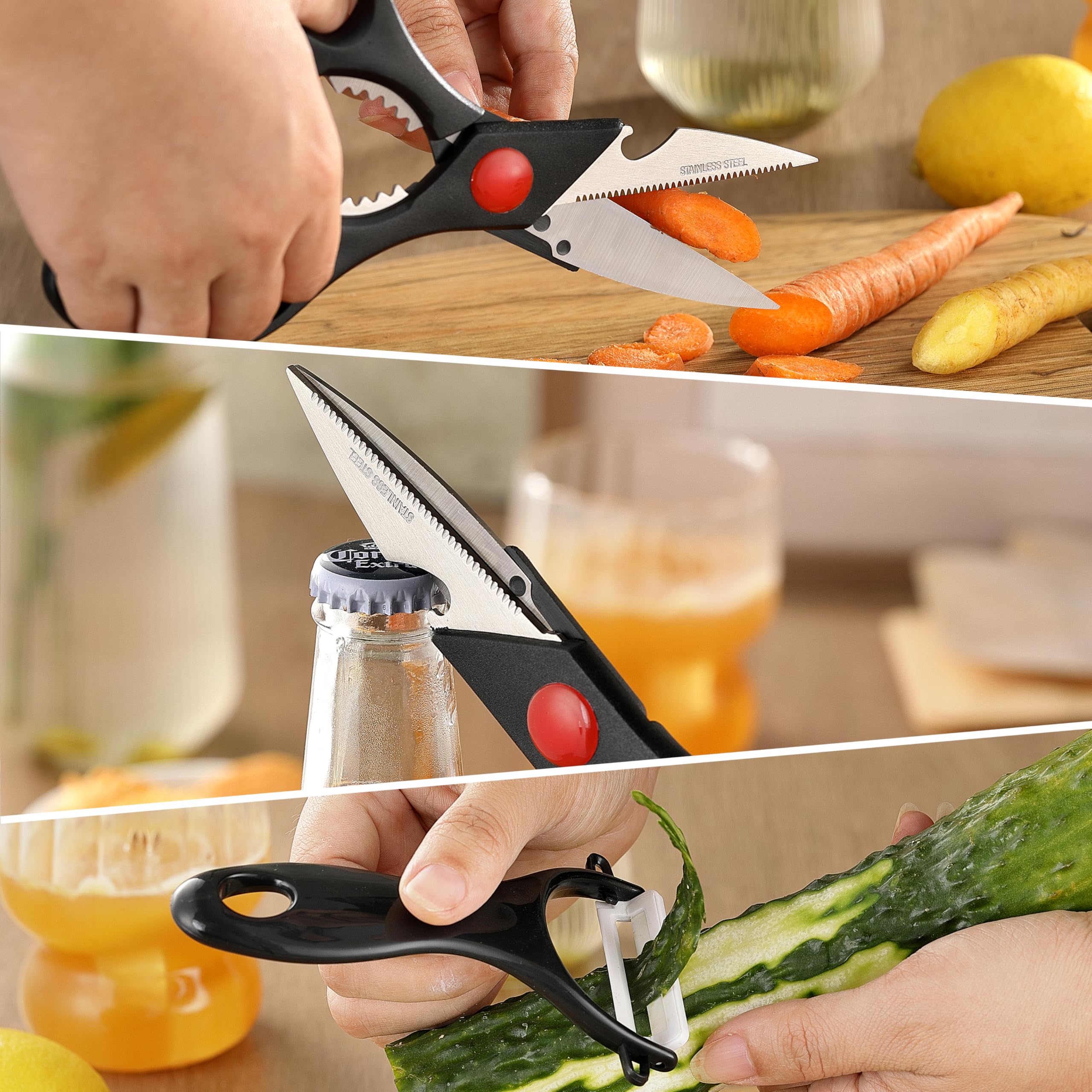 kitchen scissors included with set