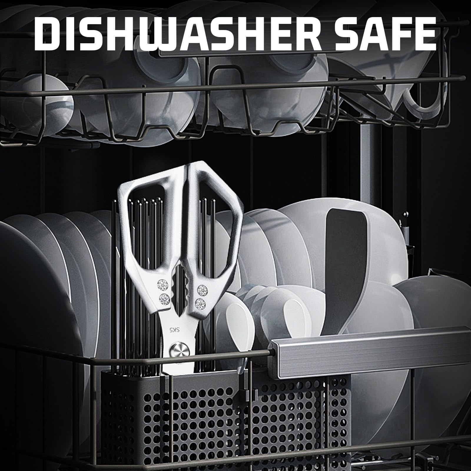 Dishwasher safe kitchen scissors Tingling product image
