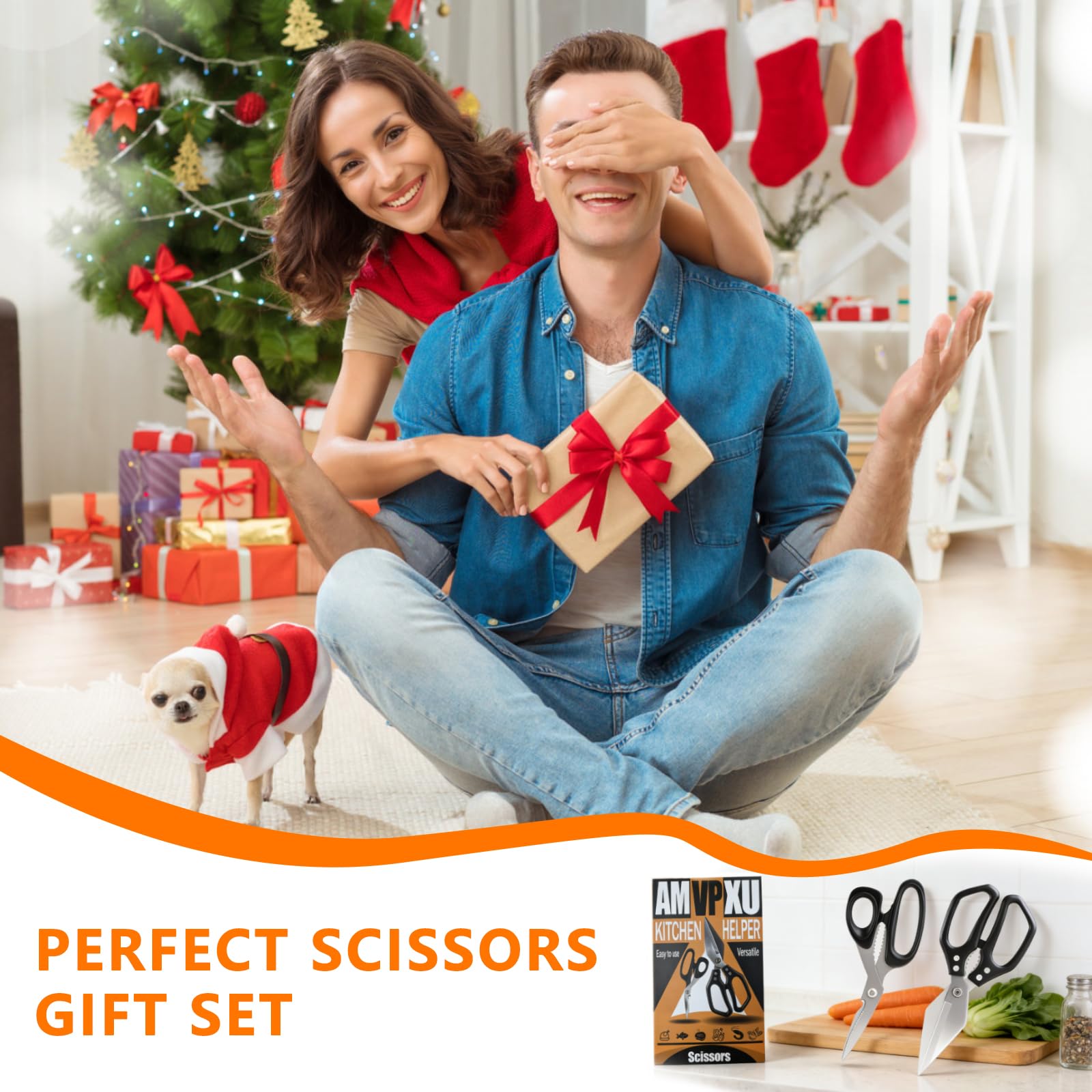 gift-ready packaging for kitchen scissors set
