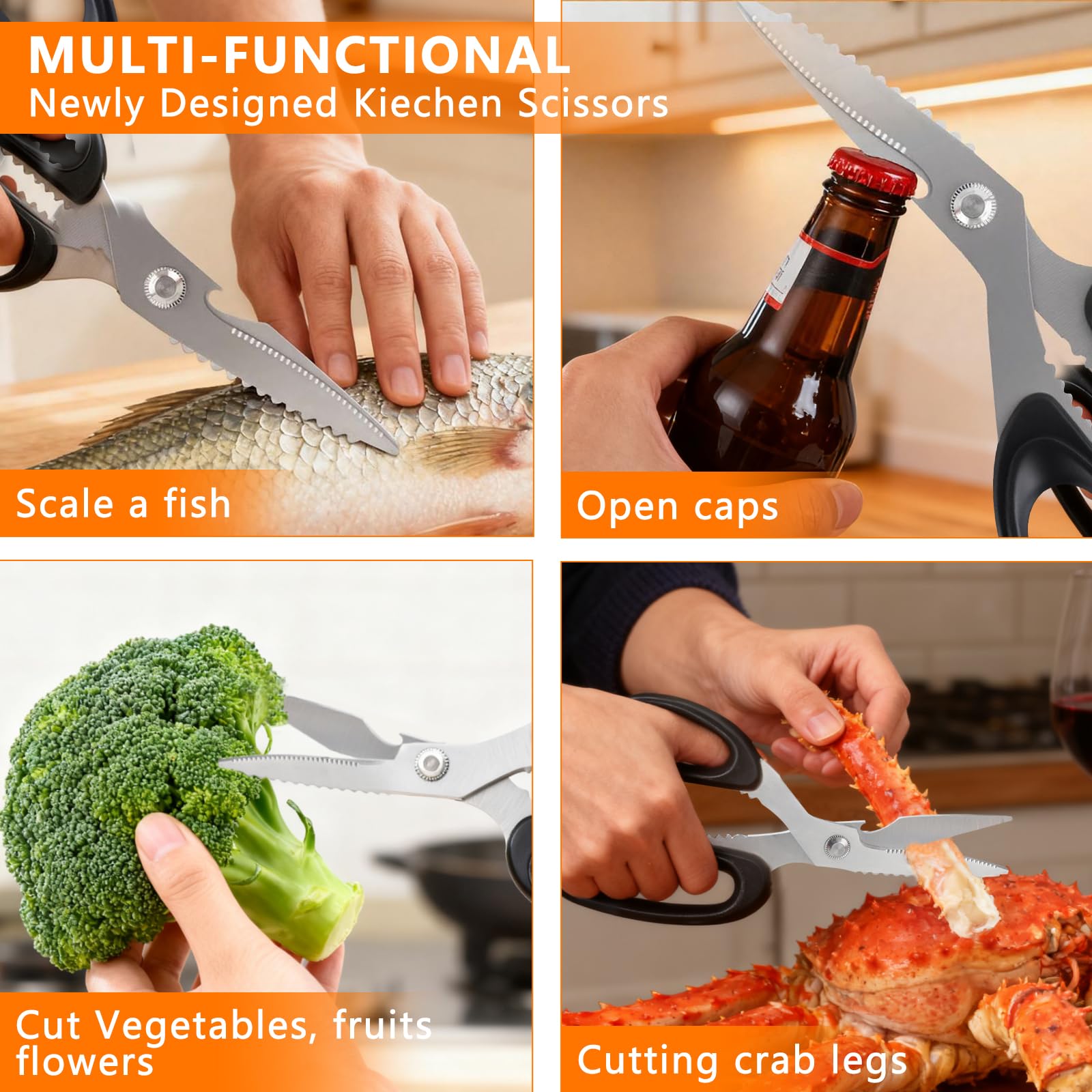 lightweight multi-purpose kitchen scissors for vegetables