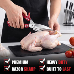 Stainless steel kitchen scissors heavy duty