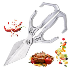 Kitchen Shears with silver handles for versatile tasks
