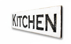 Kitchen Sign solid wood with rustic distressed finish