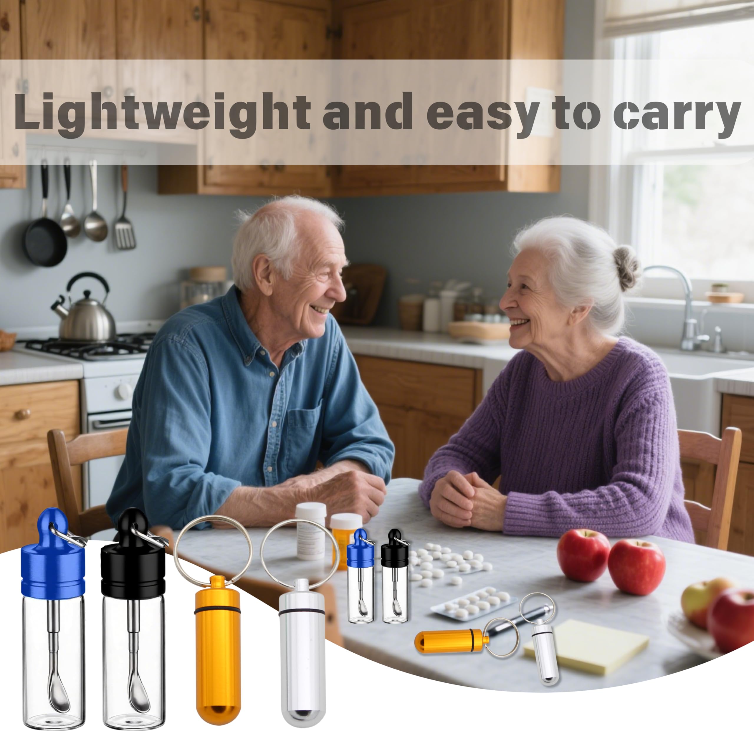 keychain attachment spice storage set for on-the-go