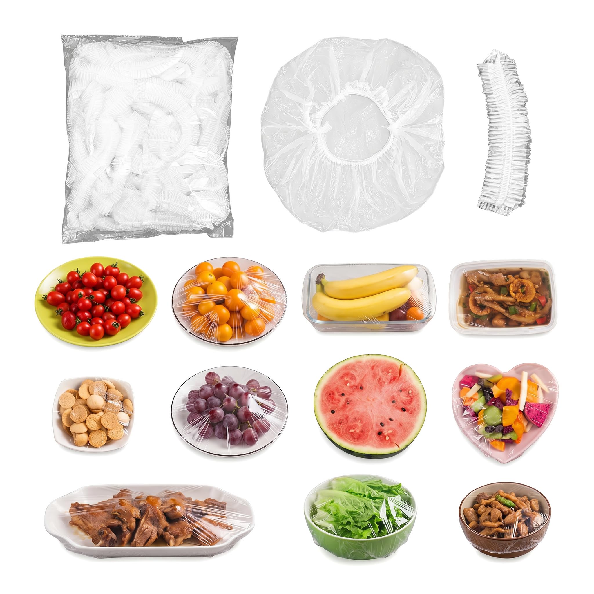 Durable elastic food covers reduce single-use plastic