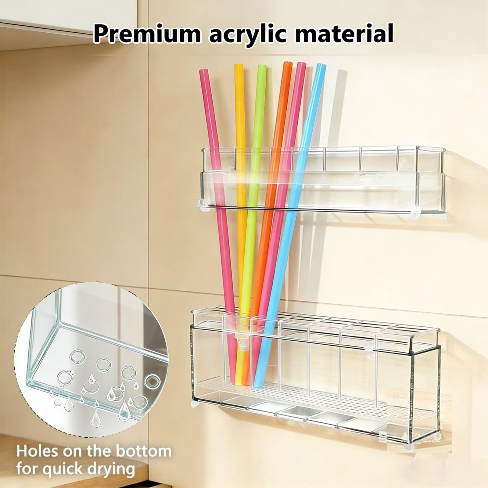 kitchen straw storage on cabinet door