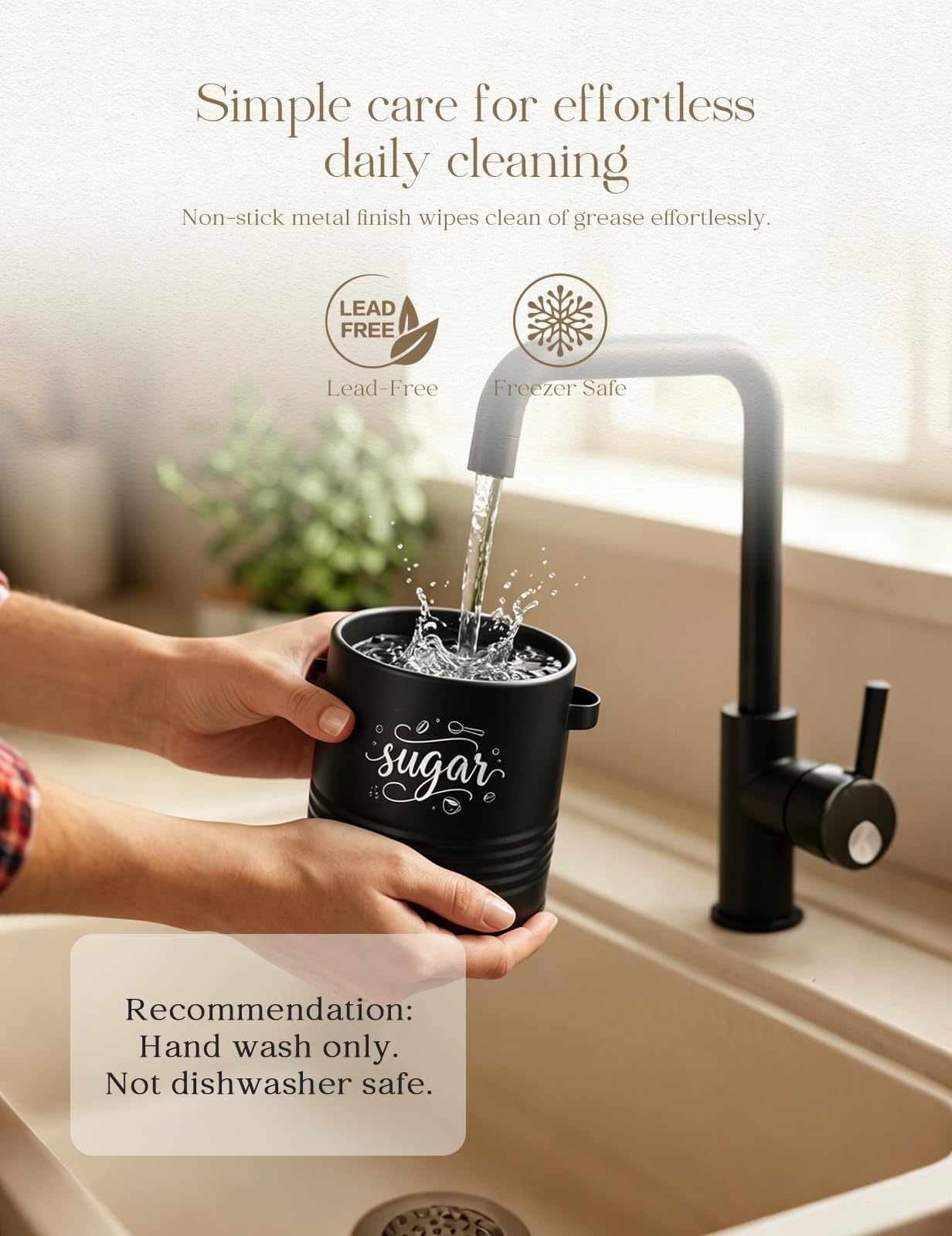 Not dishwasher safe hand wash recommended to preserve finish