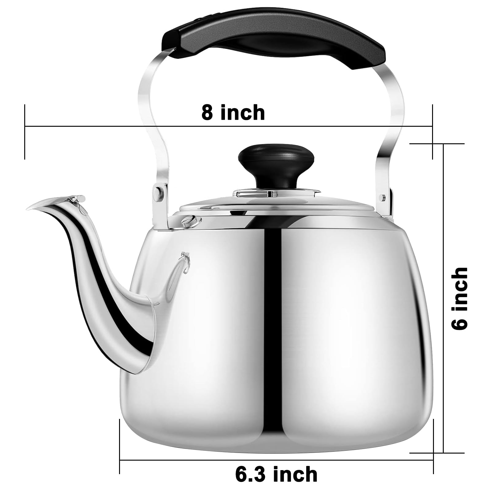 2L capacity tea kettle for tea time and breakfast