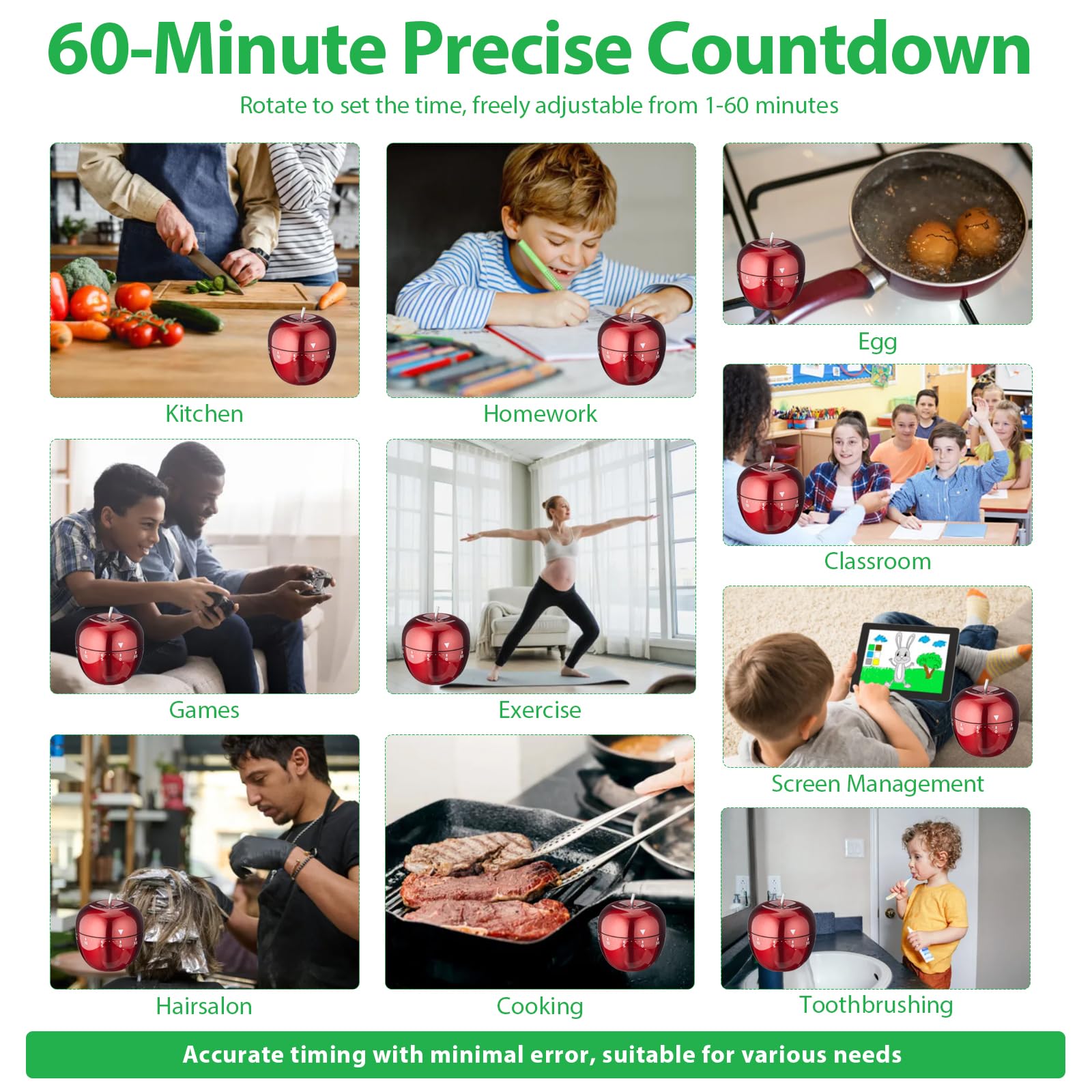 60 minute countdown timer for cooking learning