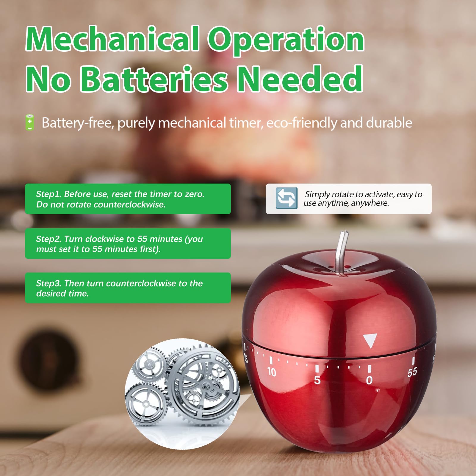 Compact timer fits in drawers bags or on countertops