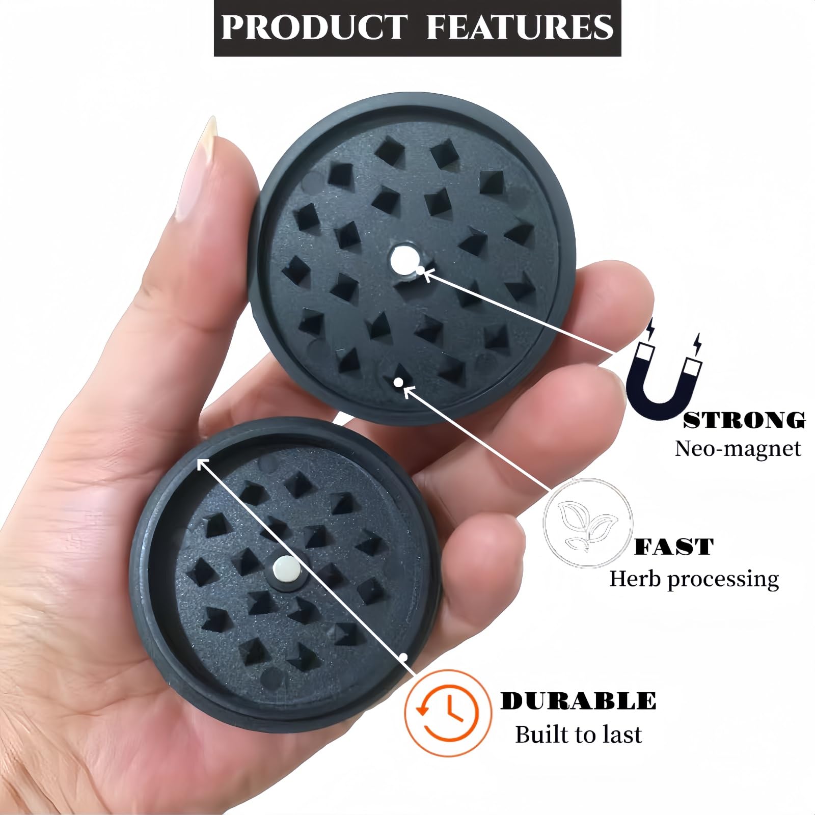 Easy to clean reusable herb grinder with compact size