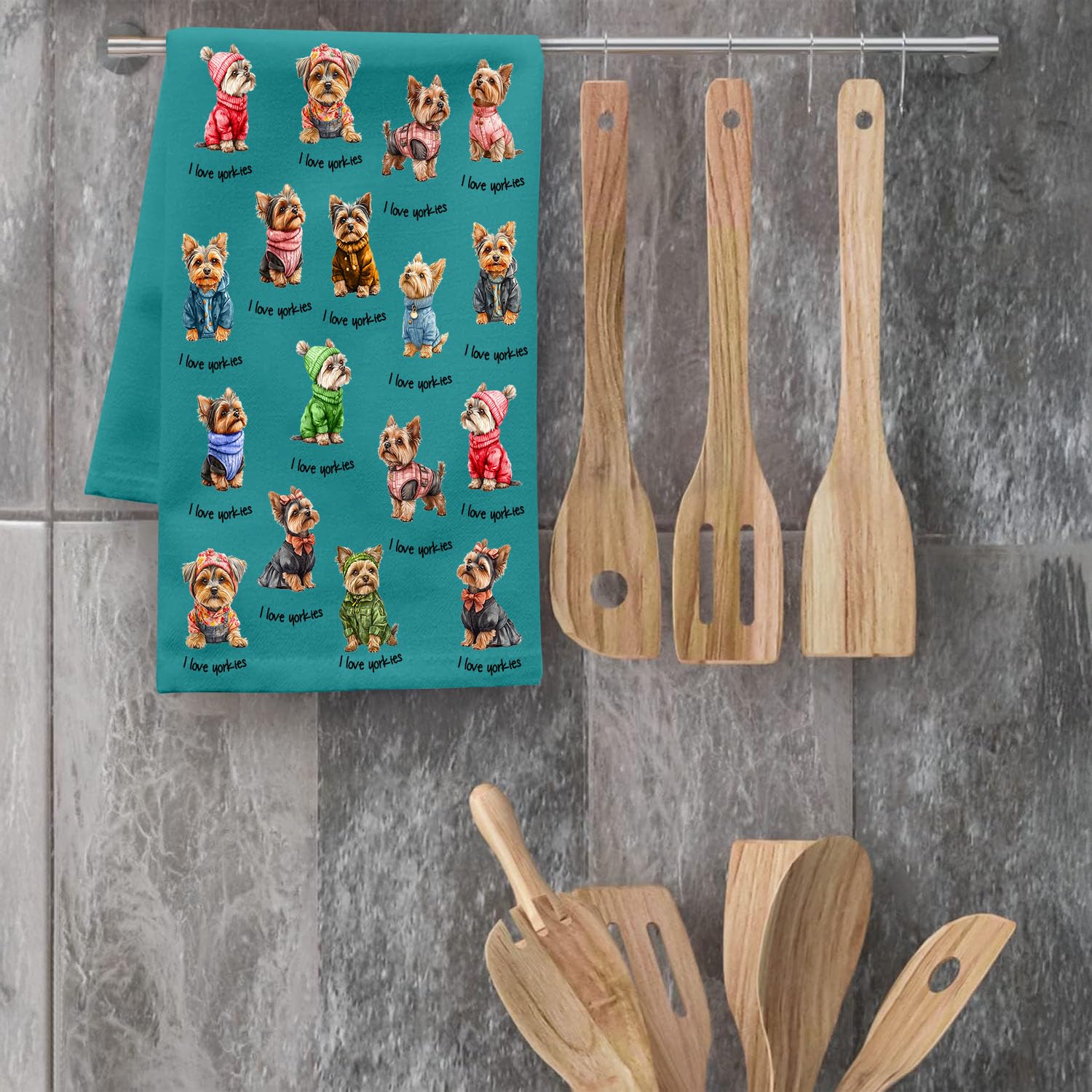 Rectangular kitchen towel tea towel decorative hand towel