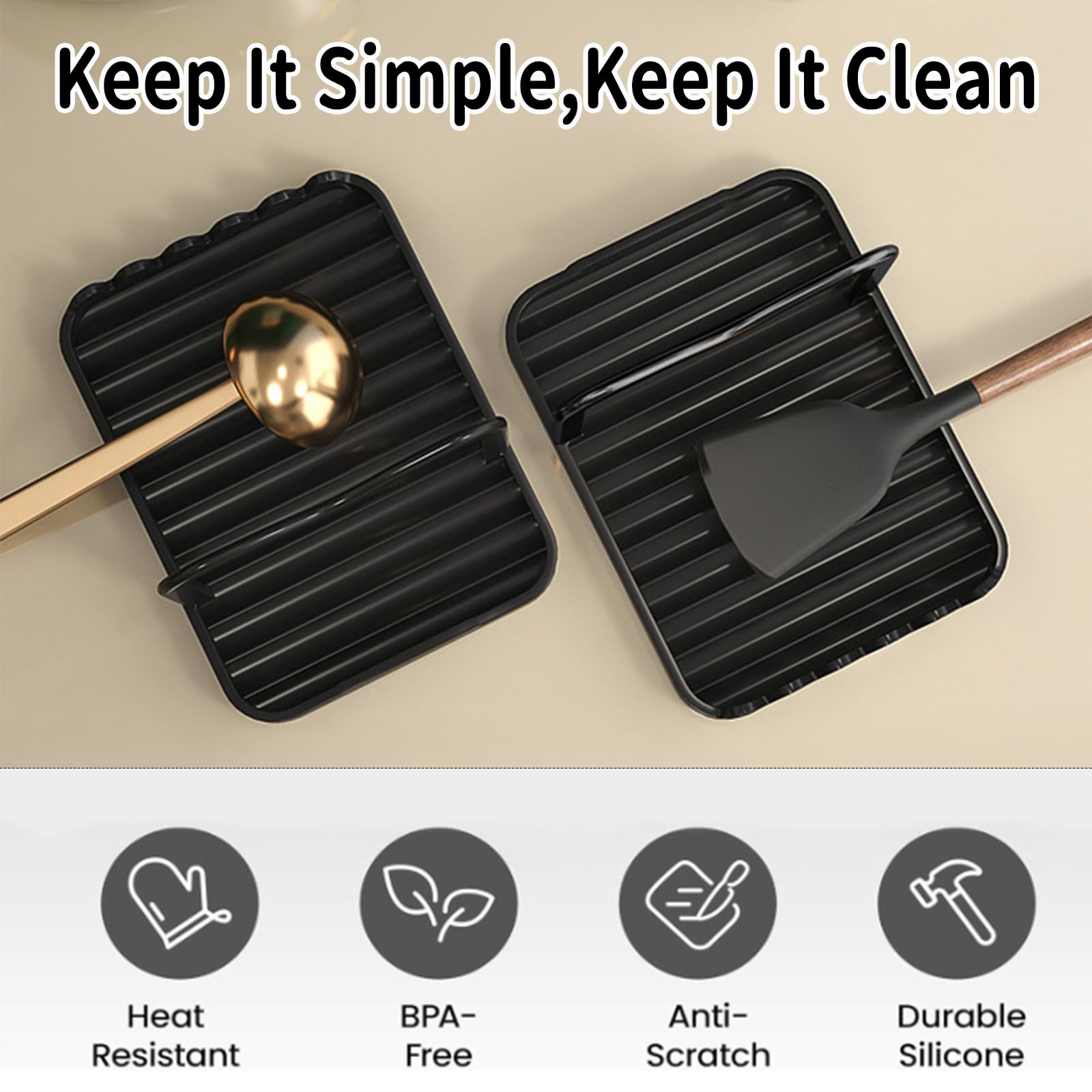 Spoon Holder for Stove Top placed on clean surface